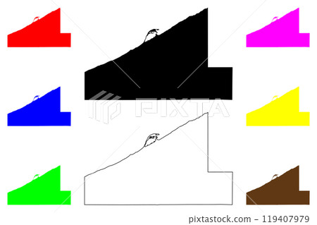 Erie County, Commonwealth of Pennsylvania (U.S. county, United States of America, USA, U.S., US) map vector illustration, scribble sketch Erie map 119407979