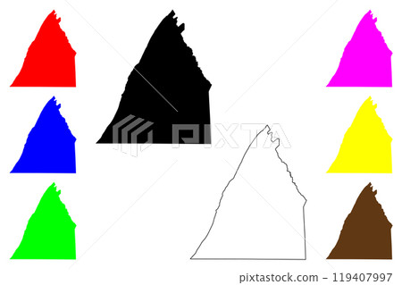Franklin County, Commonwealth of Pennsylvania (U.S. county, United States of America, USA, U.S., US) map vector illustration, scribble sketch Franklin map 119407997