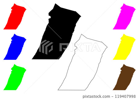 Fulton County, Commonwealth of Pennsylvania (U.S. county, United States of America, USA, U.S., US) map vector illustration, scribble sketch Fulton map 119407998