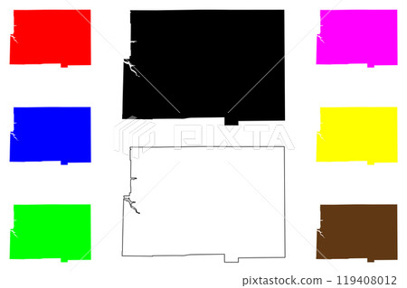 McKean County, Commonwealth of Pennsylvania (U.S. county, United States of America, USA, U.S., US) map vector illustration, scribble sketch map 119408012