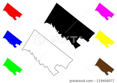 Montgomery County, Commonwealth of Pennsylvania (U.S. county, United States of America, USA, U.S., US) map vector illustration, scribble sketch Montgomery map 119408077