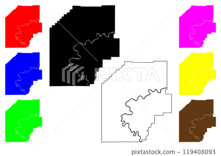Venango County, Commonwealth of Pennsylvania (U.S. county, United States of America, USA, U.S., US) map vector illustration, scribble sketch Venango map 119408093