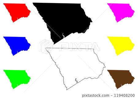 Chesterfield County, State of South Carolina (U.S. county, United States of America, USA, U.S., US) map vector illustration, scribble sketch Chesterfield map 119408200