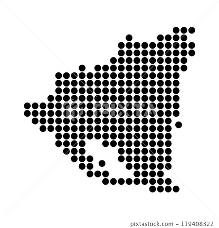 Nicaragua Map Illustration Icon 119408322