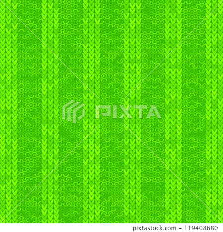 Vector Stylish Knit. Green Knitted Texture. Woolen Pullover Canvas Print. Winter Fabric Pattern 119408680