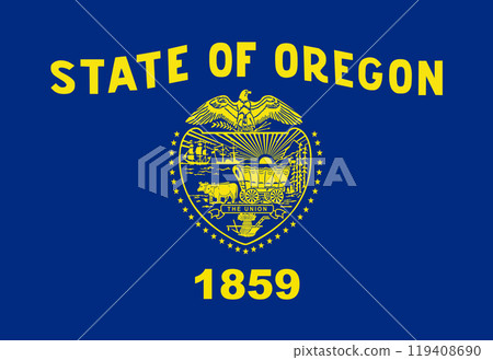 Oregon State Flag background illustration 119408690