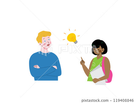 國際學生交談的插圖 119408846