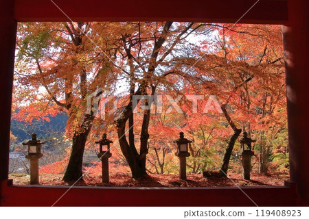 奈良櫻花和紅葉名勝-談山神社 奈良櫻花和紅葉名勝-談山神社 119408923