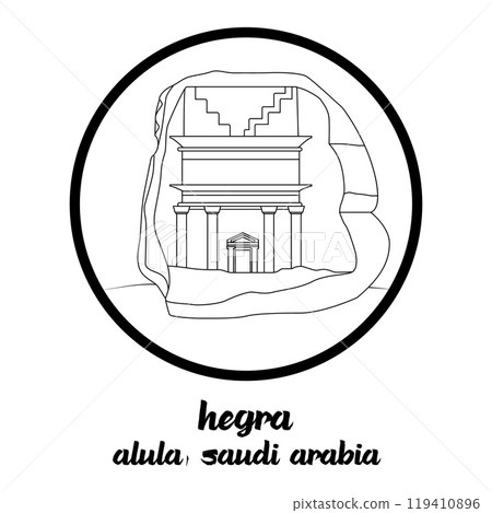 Circle Icon hegra. Vector Illustration Circle Icon hegra. Vector Illustration 119410896