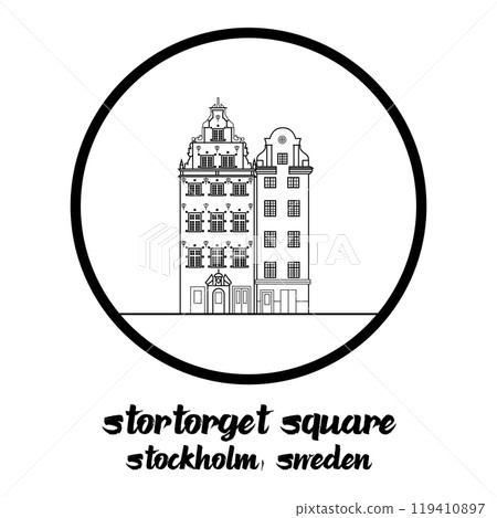 Circle Icon Stortorget Square. Vector Illustration Circle Icon Stortorget Square. Vector Illustration 119410897