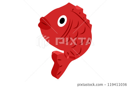 Sea bream for New Year's decoration, isometric icon 119411036