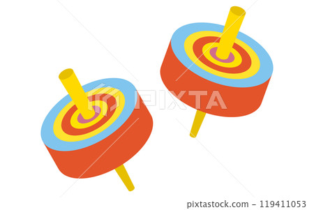 新年玩具“陀螺”，等距圖標 119411053