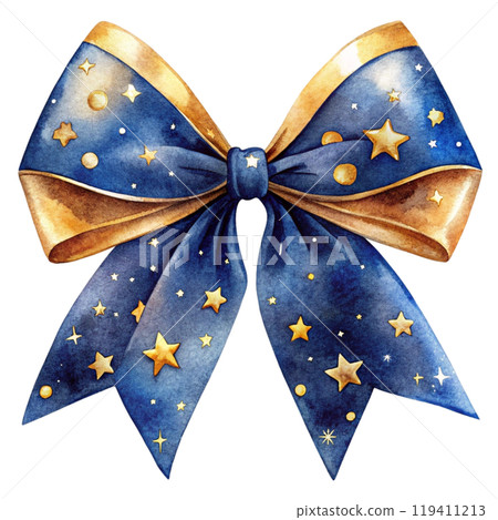 Christmas Day Elements Bow  Clipart Watercolor  119411213