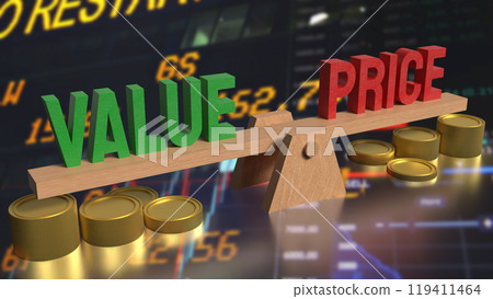 The price and value text for Business concept 3d rendering. The price and value text for Business concept 3d rendering. 119411464