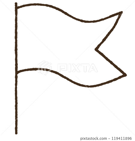 簡單的旗幟插圖 119411896