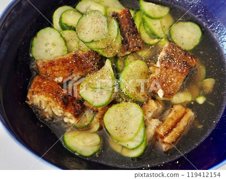 Unagi-zaku, my wife's home-cooked meals, dinner at home, happy family Unagi-zaku, my wife's home-cooked meals, dinner at home, happy family 119412154