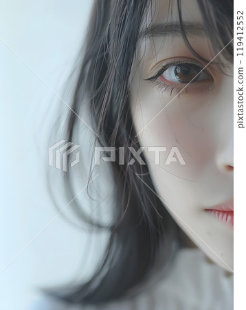 深邃的眼睛的亞洲女人 119412552