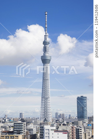 Skytree as seen from Kinshicho 119412686
