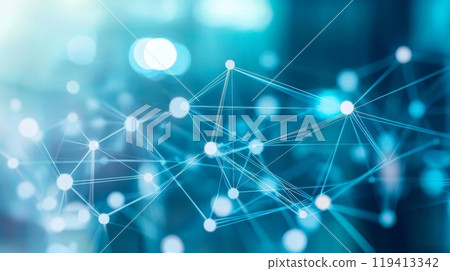 Blue Network Connection - Digital Future Concept. 119413342