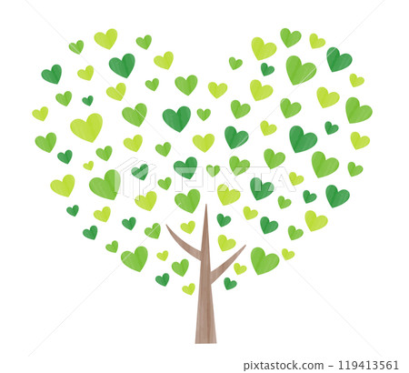 心形樹插畫 119413561