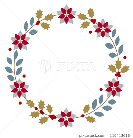 Christmas frame on white background 119413616