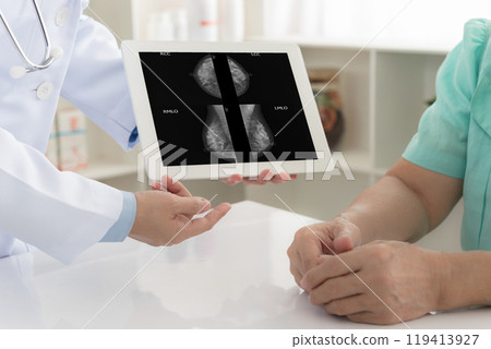 doctor patient mammography doctor patient mammography 119413927