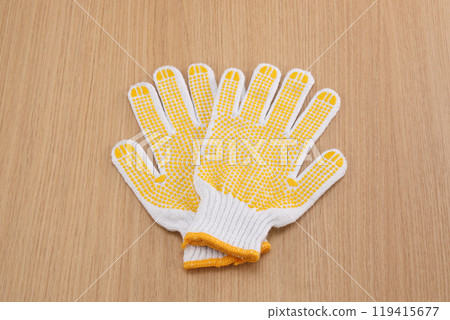 Gloves on the floor 119415677