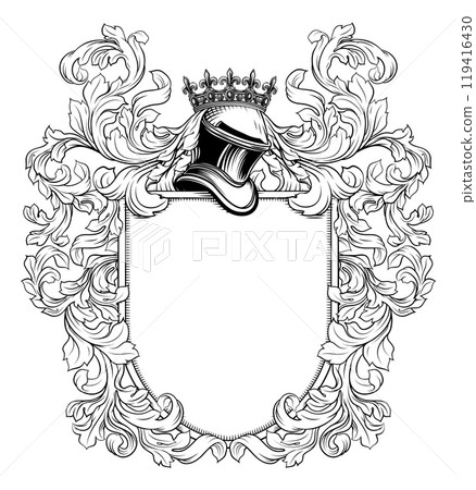Shield Crest Heraldry Heraldic Family Coat of Arms Shield Crest Heraldry Heraldic Family Coat of Arms 119416430