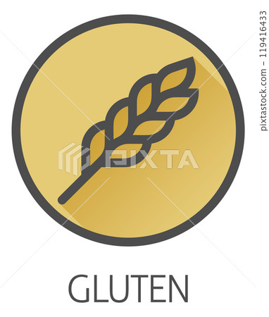 Wheat Plant Gluten Food Icon Concept Wheat Plant Gluten Food Icon Concept 119416433