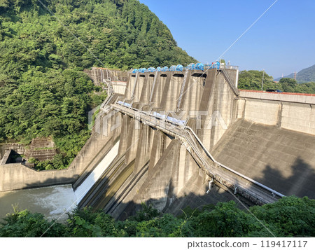 Shiroyama Dam discharging water, Sagamihara City, Kanagawa Prefecture Shiroyama Dam discharging water, Sagamihara City, Kanagawa Prefecture 119417117