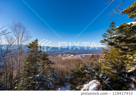 在冬天季節的Tateshina山 119417433