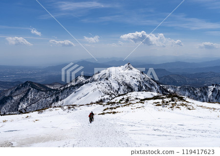Mount Hotaka during the snow season 119417623