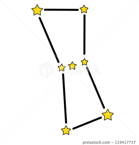 簡單可愛的獵戶座星座插畫 119417737