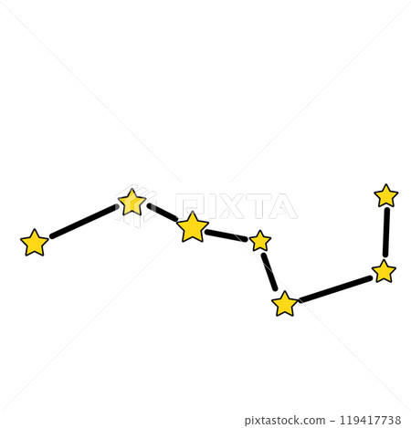 簡單可愛的北斗七星插畫 簡單可愛的北斗七星插畫 119417738