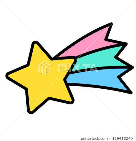 簡單可愛的流星插畫 119418240