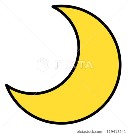 Simple and cute moon illustration 119418241