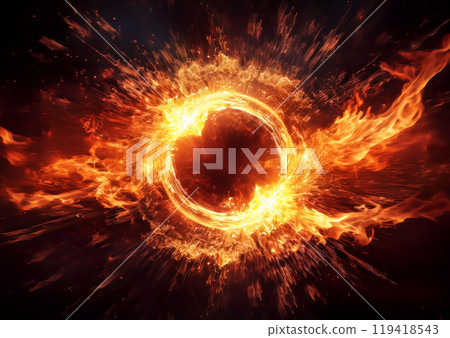 抽象火焰漩渦 119418543