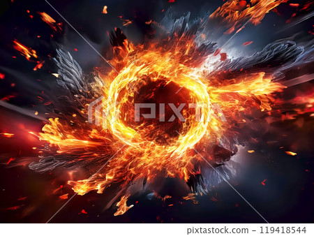 抽象火焰漩渦 抽象火焰漩渦 119418544