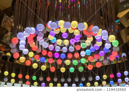Colorful hanging LED light, for ceiling decoration 119418560