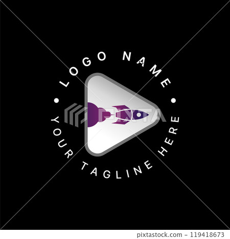 Logo design graphic concept creative abstract premium vector stock triangle fast fly space tech rocket comet Related to galaxy project mission explore Logo design graphic concept creative abstract premium vector stock triangle fast fly space tech rocket comet Related to galaxy project mission explore 119418673
