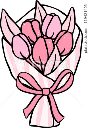 Girly things tulips bouquet Coquette pink flower Girly things tulips bouquet Coquette pink flower 119421403