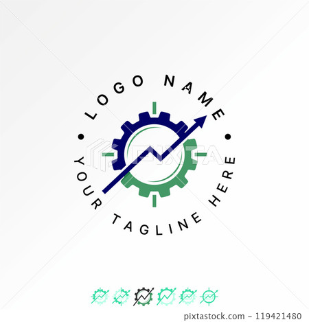 Logo design graphic concept creative abstract premium vector stock arrow trading gear shooting precision target. Related chain engineering mechanical Logo design graphic concept creative abstract premium vector stock arrow trading gear shooting precision target. Related chain engineering mechanical 119421480