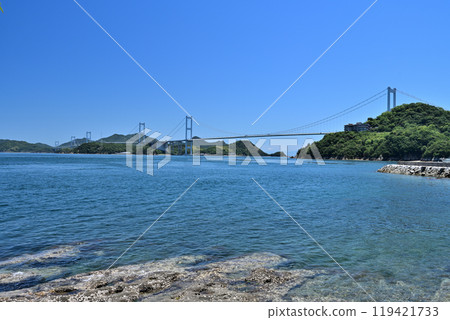 Kurushima Castle of the Murakami Navy, off the coast of Hatohama, Imabari City, Ehime Prefecture Kurushima Castle of the Murakami Navy, off the coast of Hatohama, Imabari City, Ehime Prefecture 119421733