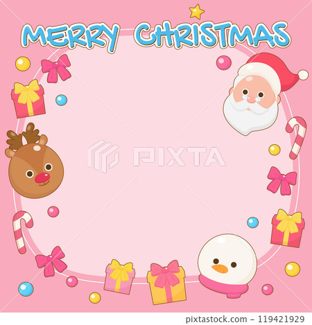 pink merry christmas celebrating frame 1 119421929