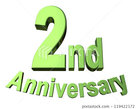 3DCG characters "2nd Anniversary/2nd anniversary" green, green 119422172