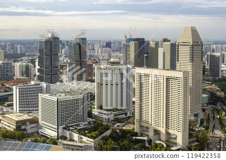 Aerial View Of Downtown Singapore With Skyscrapres, Singapore. 119422358