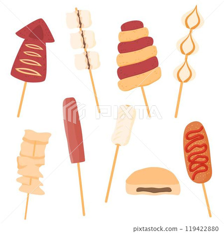 Hand drawn korean street food illustration 119422880