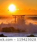 The rough waves of Oarai and the Isozaki Torii 119423028