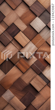 Wooden pattern. Elegant luxury 3d geometric wood wallpaper Wooden pattern. Elegant luxury 3d geometric wood wallpaper 119423067