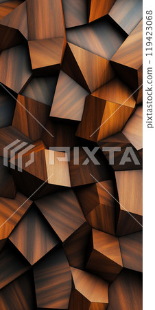 Wooden pattern. Elegant luxury 3d geometric wood wallpaper 119423068